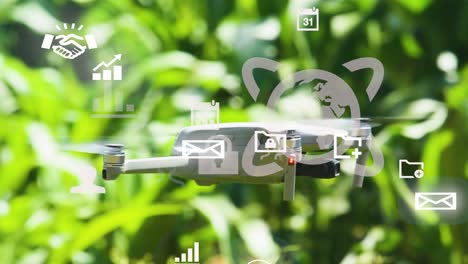 Agricultural-farmers-using-drone,-Smart-agriculture-technology