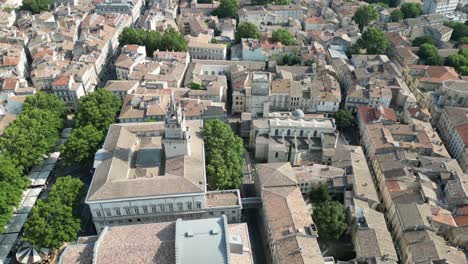 Avignon-France--aerial-drone-4K-footage