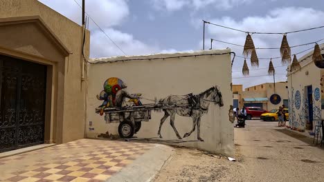 Djerbahood-Wunderschöne-Straßenkunst-Auf-Der-Insel-Djerba,-Tunesien