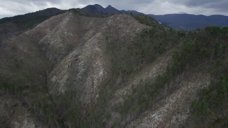 Aerial-of-mountains-near-Konjic-in-Bosnia,-where-they-illegally-cut-trees