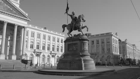 Equestrian-Statue-Of-Godfrey-Of-Bouillon-In-Front-Of-The-Church-Of-St