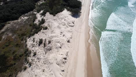 South-Stradbroke-Island---The-Spit---Southport---Gold-Coast---QLD---Queensland---Australia---Panning-Up-Aerial-Shot