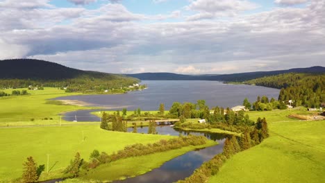 Bathed-in-Sunset:-Aerial-Footage-of-Horse-Lake-in-100-Mile-House