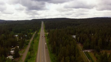 Rural-City-Rhythm:-Time-Lapse-of-Main-Street,-100-Mile-House