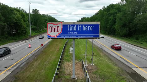 Straßenschild-„Willkommen-In-Ohio“.