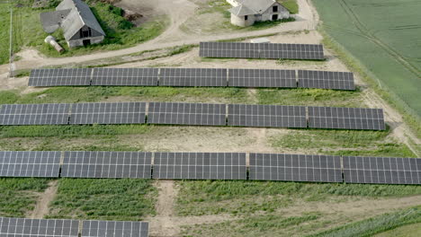 Side-ways-areal-slide-of-solar-farm