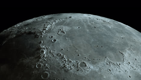 Animation-of-rotating-moon-surface-also-known-as-the-lunar-surface,-an-fascinating-and-unique-landscape