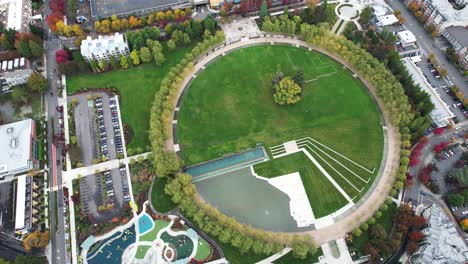 Bellevue-Downtown-Park-aerial-drone-flight