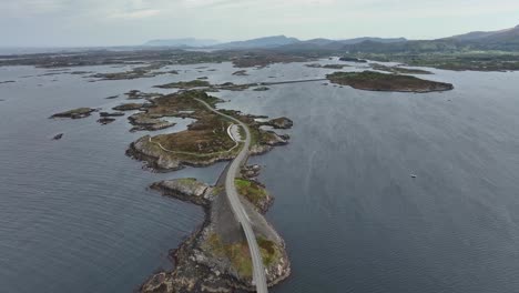 The-world-famous-Atlantic-Ocean-Road-in-western-Norway-coastline---Aerial-above-road