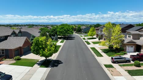 Beautiful-neighborhood-in-Colorado-with-Rocky-Mountains-in-background
