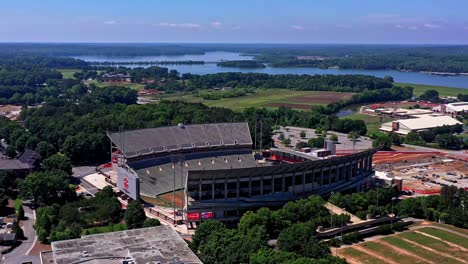 Großes-Rugbystadion-An-Einer-Universität-In-Clemson,-SC