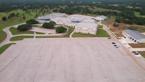 Aerial-footage-of-the-Lampasas-High-School-in-Texas