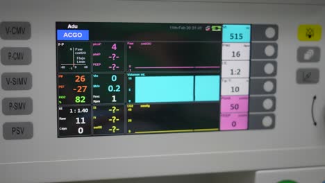 Anzeigegerät-Eines-Medizinischen-Monitors,-Wie-Er-In-Der-Anästhesie-Verwendet-Wird,-Krankenhausmonitor