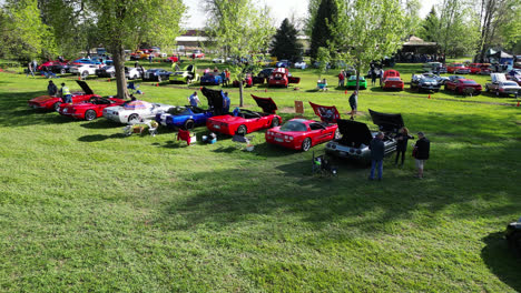 Chevrolet-Cars-Lined-Up-At-The-Top-Of-The-Rockies-Corvette-Show