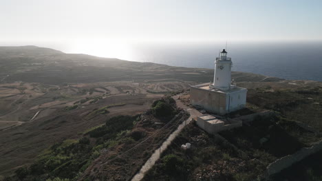 Luftaufnahme-Des-Leuchtturms-Auf-Gozo