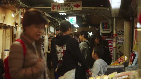 People-Walking-Through-Nijo-market-In-Sapporo