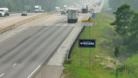 Bienvenido-A-La-Señal-De-Tráfico-De-La-Frontera-Del-Estado-De-Indiana