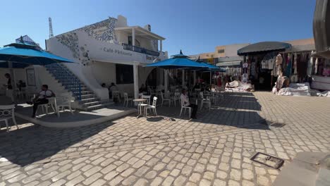 Mercado-Tradicional-Del-Bazar-Houmt-Souk-De-La-Isla-De-Djerba-En-Túnez.