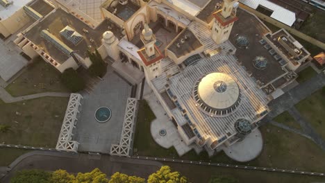 King-Fahd-Islamic-Cultural-Center-in-Buenos-Aires-City,-overhead-aerial