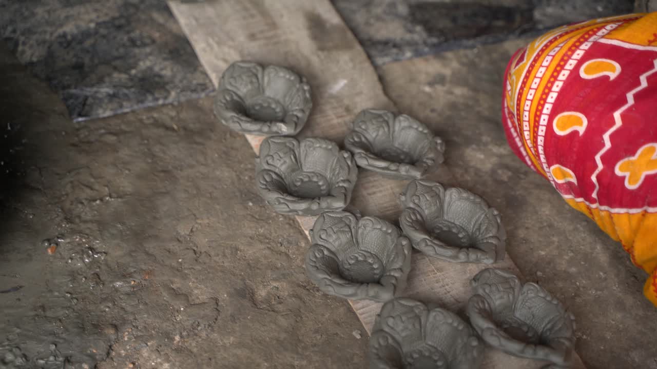 Making Clay Objects And Keeping Them In A Place Free Stock Video ...