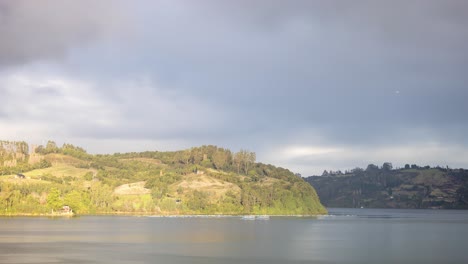 Zeitraffer-Der-Küste-Von-Castro,-Chiloé-Archipel-Südlich-Von-Chile