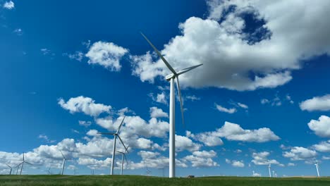Wind-turbine-producing-clean-and-sustainable-energy-on-beautiful-summer-day