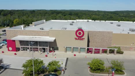 Aerial-Pullback-Away-from-Target-Retail-Store-and-Bullseye-Logo