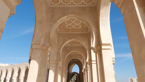 Panoramic-view-of-majestic-archways-of-Hassan-Mosque