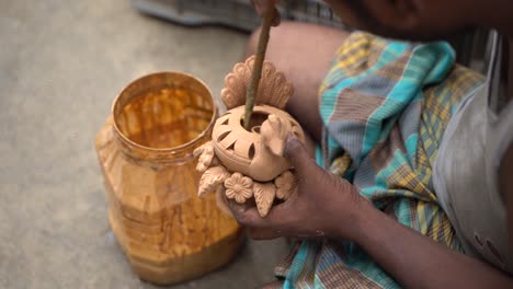 Various-handicrafts-of-men-are-making-earthenware-in-the-village