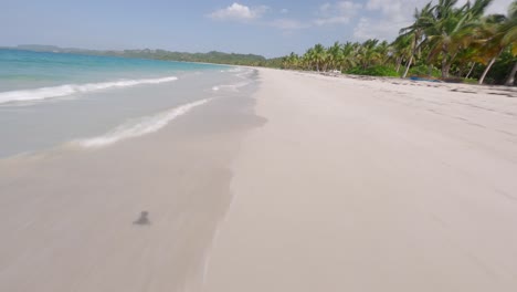 Tropical-exotic-Playa-Rincon-beach-in-Samana-peninsula,-Dominican-Republic