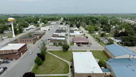 Centro-Estatal,-Centro-De-Iowa-Con-Video-De-Drones-Moviéndose-De-Derecha-A-Izquierda