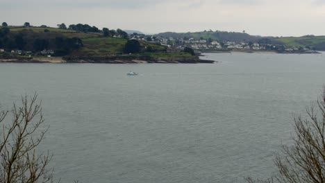 Looking-over-carrick-roads-to-St-Mawes,-from-Pendennis-head