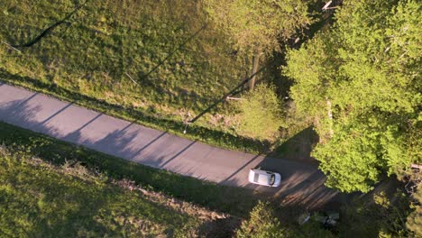 Overhead-View-Of-A-Road-During-Sunny-Day