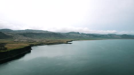 Drone-shot-revealing-Krysuvik-geothermal-area-,-Iceland