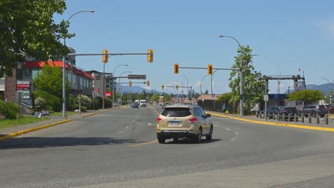 Timelapse-of-Highway-19A-in-Campbell-River-Downtown