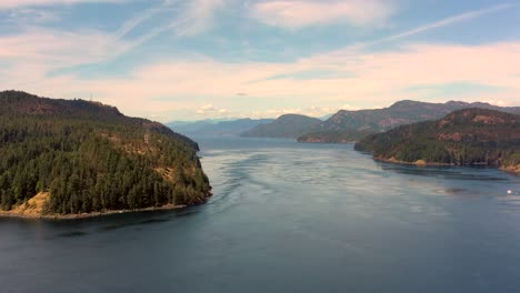 Soaring-Over-Seascape:-Aerial-View-of-Ripple-Rock-and-Surrounding-Islands,-Campbell-River