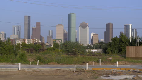Drohnenansicht-Der-Innenstadt-Von-Houston-Und-Der-Umliegenden-Landschaft