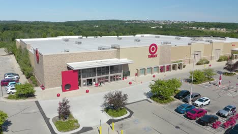 Fixed-Aerial-View-of-Target-Retail-Corporation-on-Summer-Afternoon
