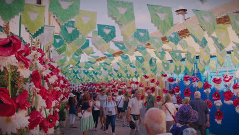 Tomar-Portugal-Festa-Dos-Travails-Tomar-Portugal-8.-Juli-2023-PE-Da-Costa-De-Baixo-Straße