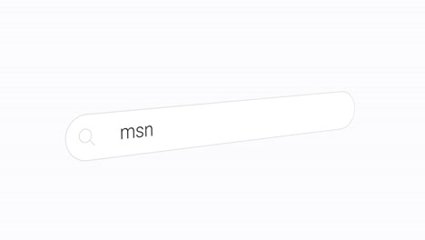 Typing-MSN-In-Computer-Search-Box