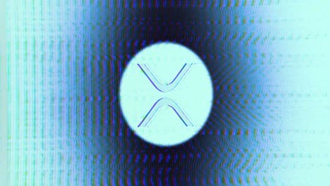 Ripple-XRP-Symbol-Glitch:-Zooming-In,-Seamless-Loop