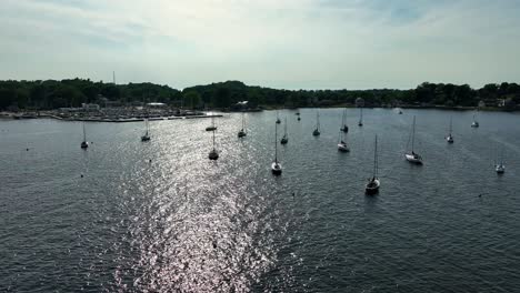 Sailboats-on-Muskegon-Lake-in-Summer-2023