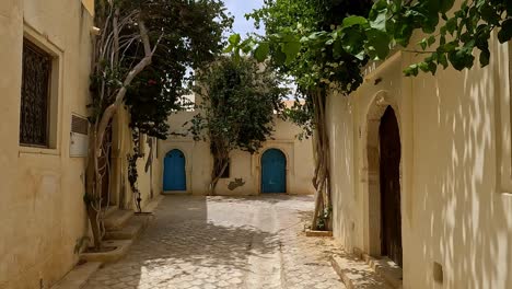 Calles-Peatonales-De-Colorido-Artístico-Djerbahood-De-Djerba-En-Túnez