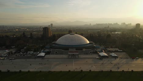 Luftaufnahme-Der-Movistar-Arena,-Santiago-De-Chile