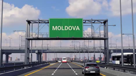 Moldawien-Verkehrsschild