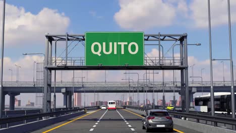Quito-Verkehrsschild
