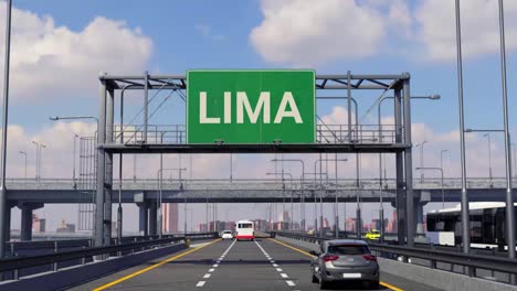 Lima-Verkehrsschild