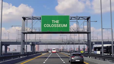 Das-Kolosseum-Verkehrsschild