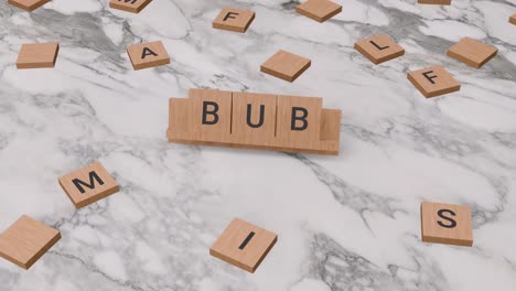 Bub-Wort-Auf-Scrabble