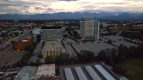 aerial-push-over-buildings-at-dusk-in-anchorage-alaska